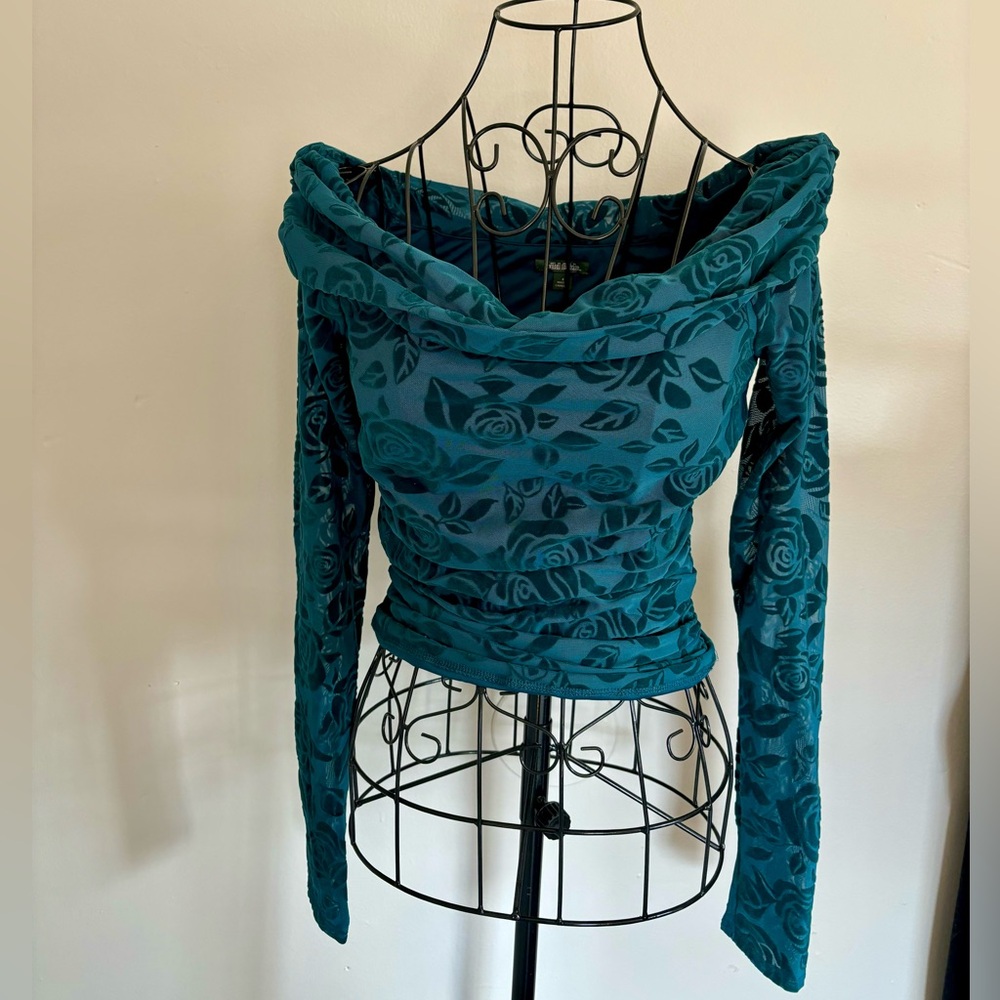 Blue Off the Shoulder Top!